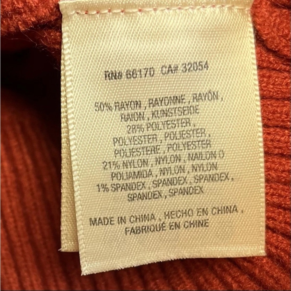 Anthropologie Moth Sz S Cabin Sweater Balloon
Dolman Sleeve Burnt Orange Fall EC - Picture 5 of 11